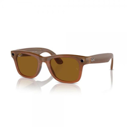 Ray-Ban Wayfarer Shiny Caramel/Polar Brown (53)